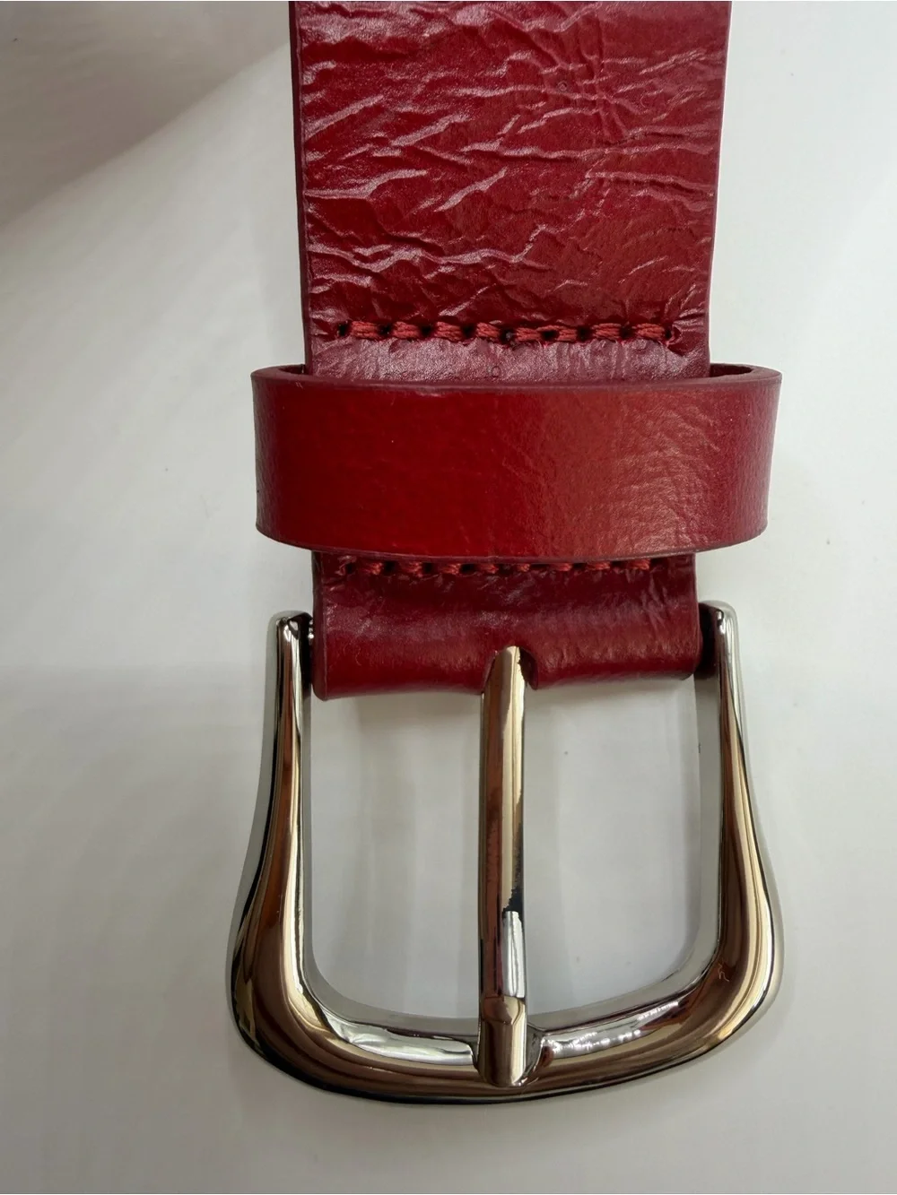 J. Crew Women's Grommet Belt in Italian Leather Red Size XS/Extra Small